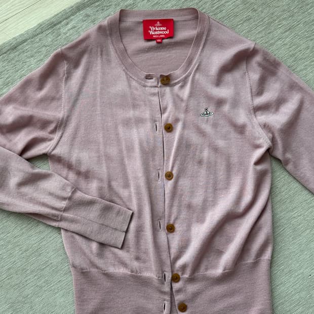 비비안웨스트우드 레드라벨 핑크 가디건 03