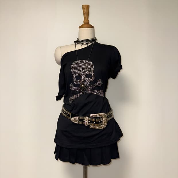 해골 펑크 반팔