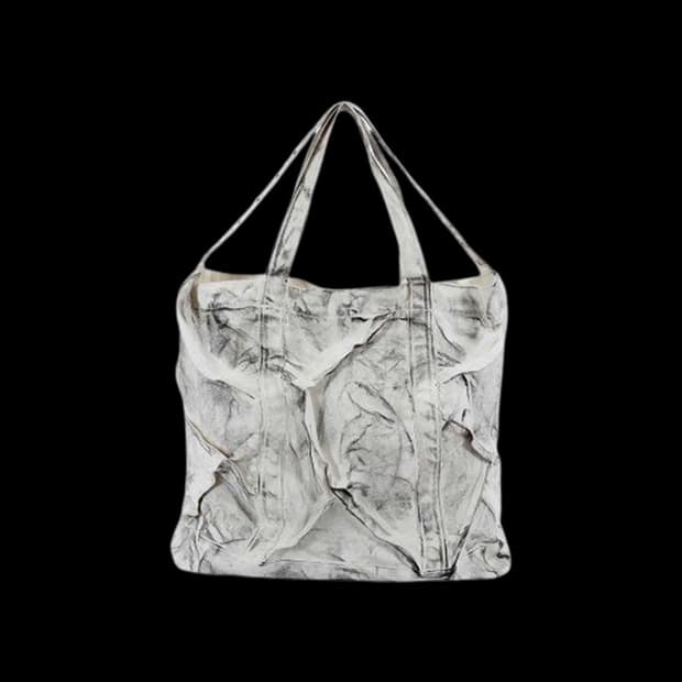 노쿨러스 워시드 토트백 화이트 