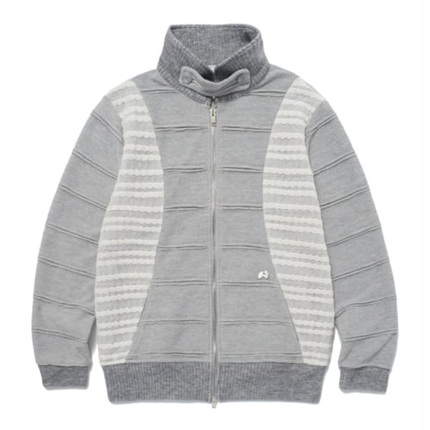 허그유어스킨 플랩 니트 집업 그레이