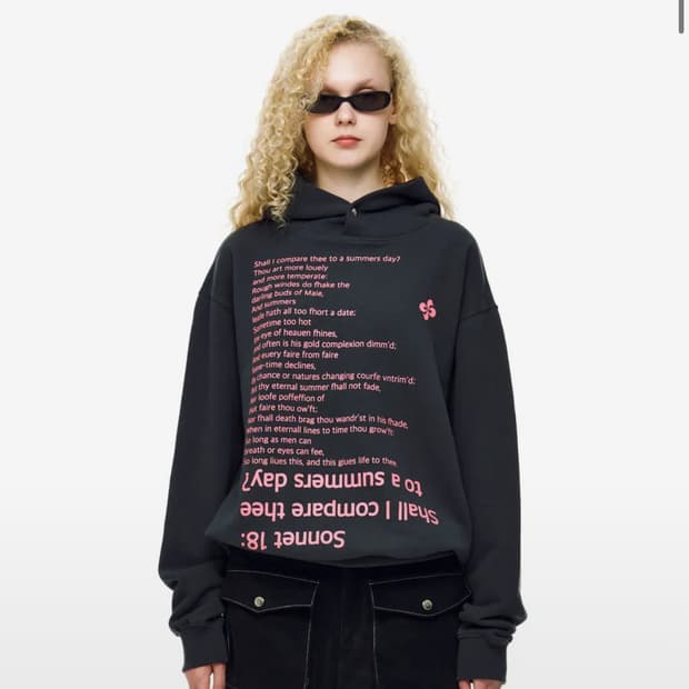 헤레틱 SONNET 18 HOODIE / charcoal