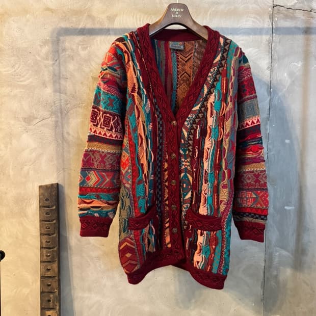 COOGI 쿠지 케이블 니트 가디건 66~77