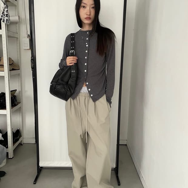 Pickysociety 그레이 가디건
