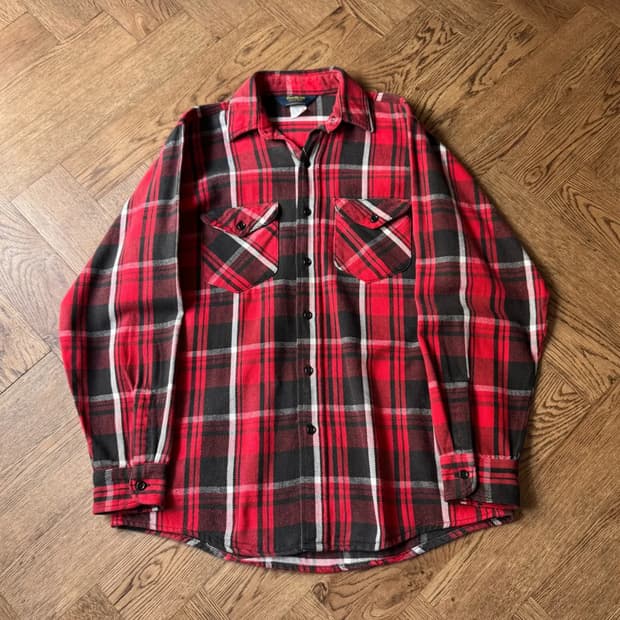 [M]OSHKOSH USA 오시코시 레드 타탄체크 플란넬 셔츠