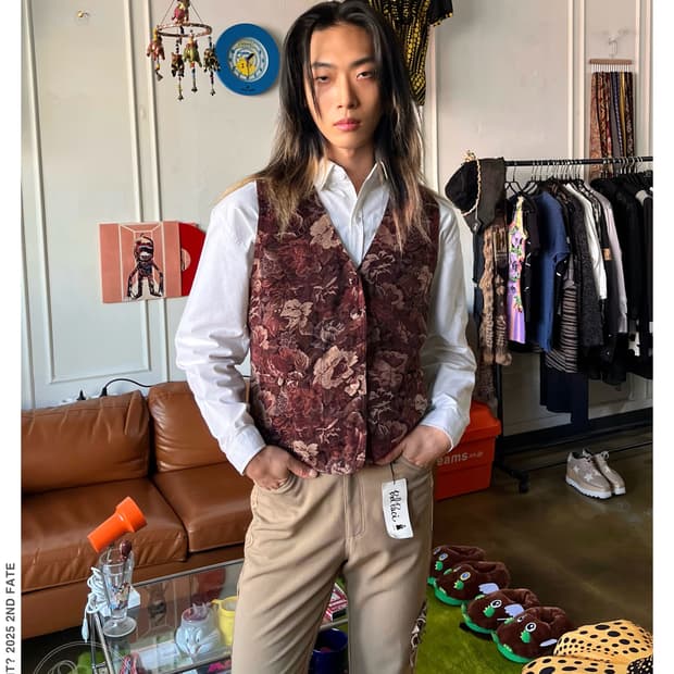 ONDNE Japan Floral Pattern Old Vest