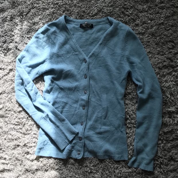 빈티지 블루 가디건