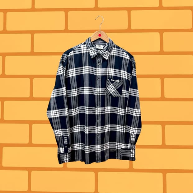 디키즈 레터링 체크 셔츠 (L)