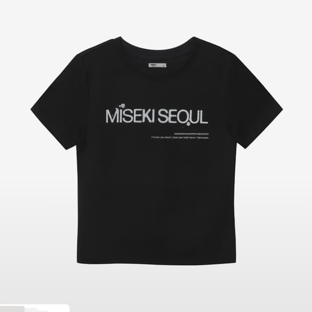 미세키서울 로고 반팔티 블랙