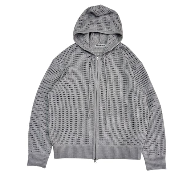 베이스모먼트 크로쉐 후드 집업