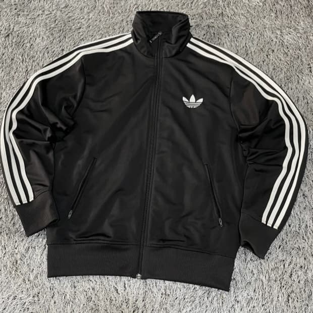 아디다스 블랙 검흰 트랙탑 져지집업 105/XL