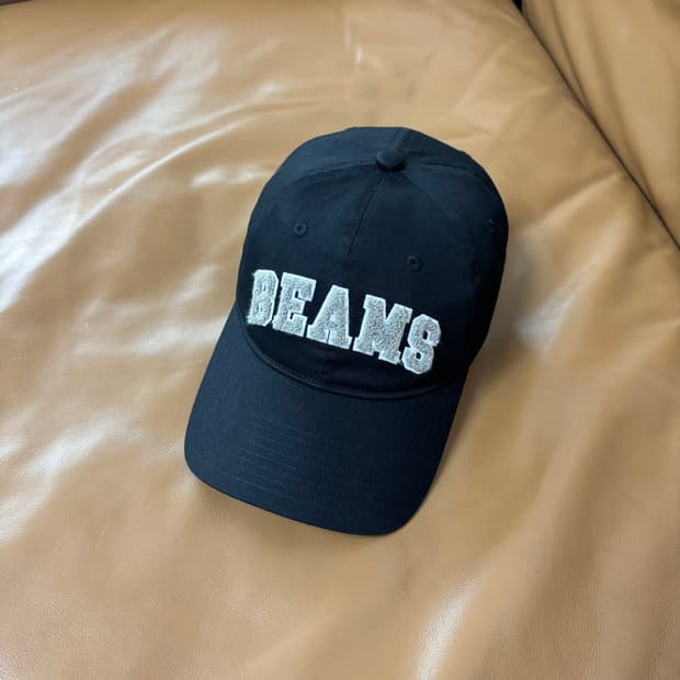 Beams 빔스 빔즈 6패널 볼캡 모자 워시드 블랙