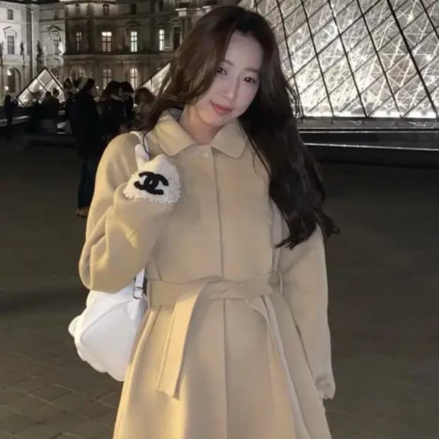 (택0 새상품) 시예 시티 캐시미어 핸드메이드 코트