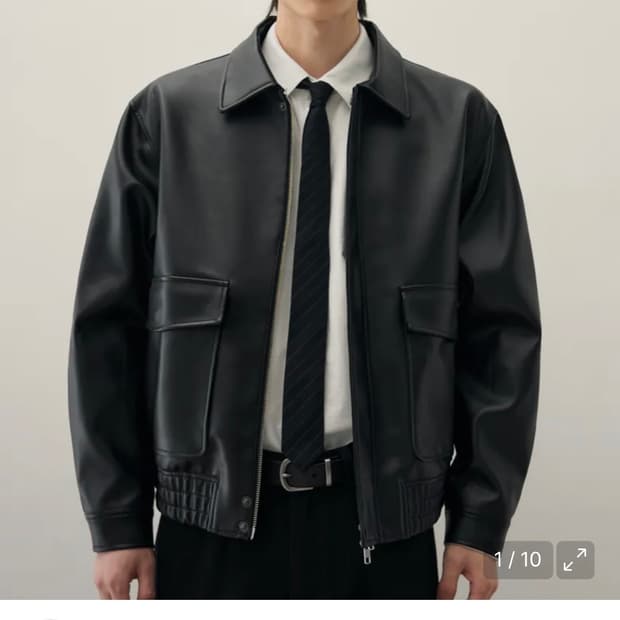 (L) 드로우핏 A-2 레더 블루종 자켓 [BLACK] 판매