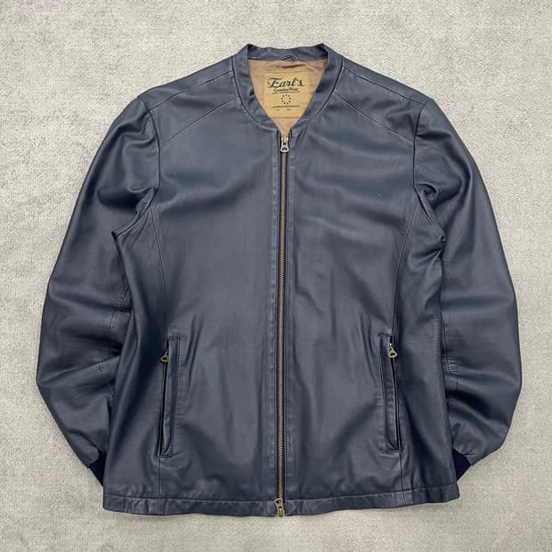 40 Jpn 빈티지 EARLS 양가죽 블루종 투웨이 자켓