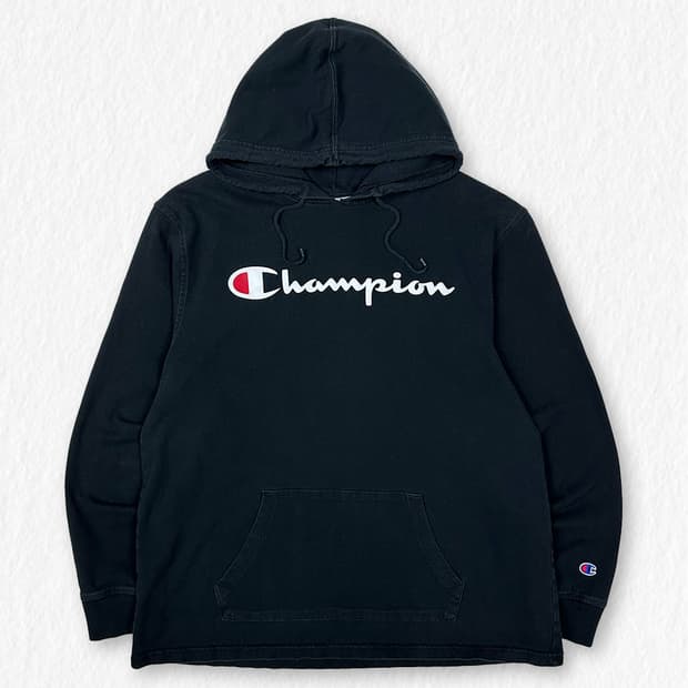 챔피온 후드 슬리브 블랙