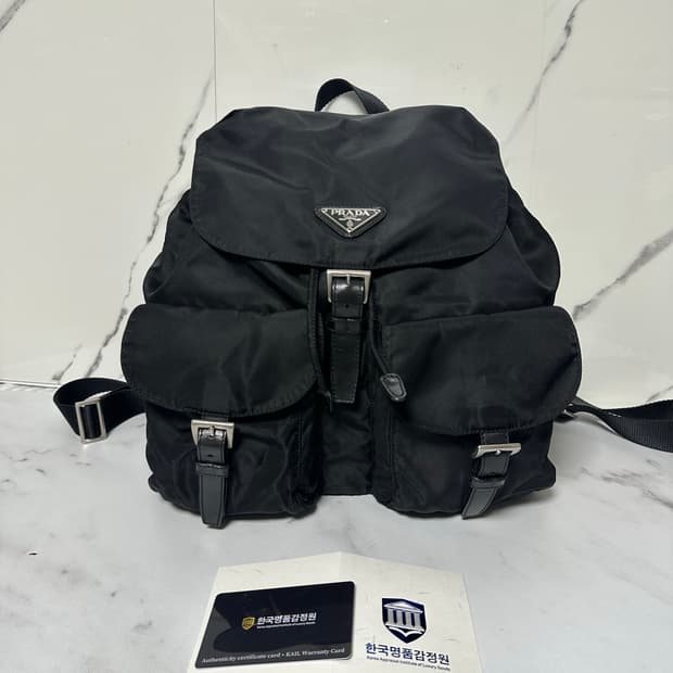 [A 정품] 프라다 투포켓 백팩 미디움