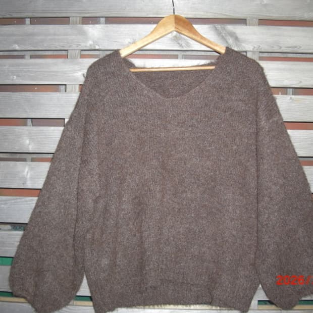 가오리핏 브라운 울니트