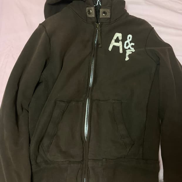 아베크롬비 브라운 후드집업 L