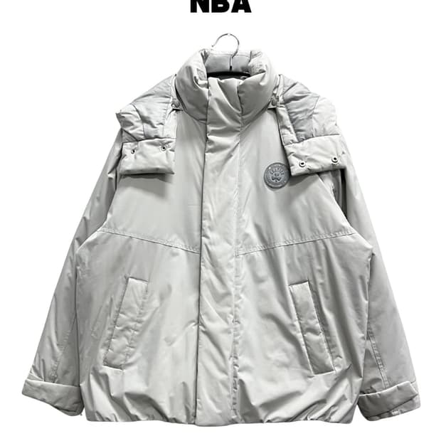 (S) NBA 소로나 씬다운 숏기장 패딩 자켓 라이트그레이