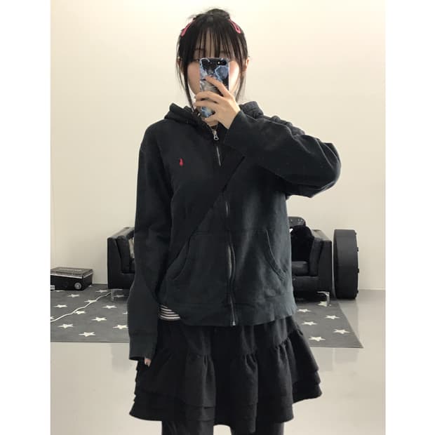 Ralph Lauren Black Zip Up Hoodies 