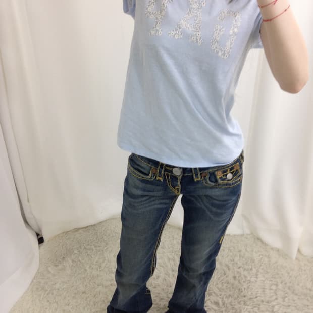 gap 플라워 비즈 탑