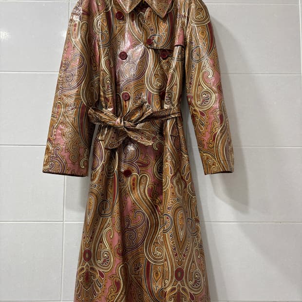 정품) 에트로 페이즐리 롱 트렌치