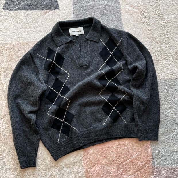 [M] 토니웩 울 캐시미어 아가일 니트