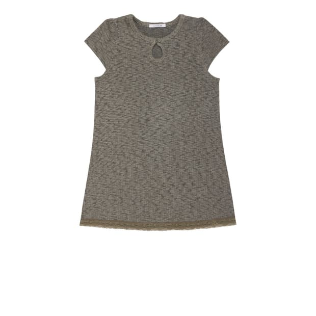 콜로신스 WEIRD DROP TOP DRESS KHAKI CHARCOAL