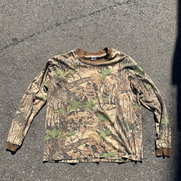 빈티지 90s made in usa 리얼트리 카모 롱슬리브