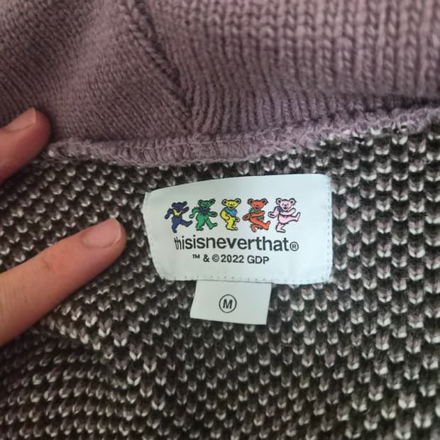 디스이즈네버댓x그레이트풀데드 니트 후드 플럼 M