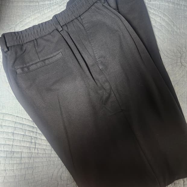 [새상품] 무탠다드 와이드 코지 슬랙스 [블랙]