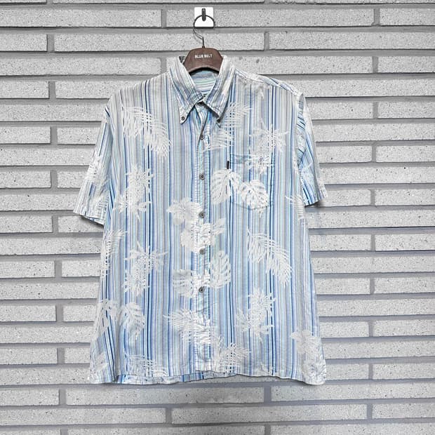 JPN VINTAGE 하와이안 셔츠 플라워 프린팅 디테일