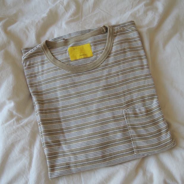 카키스 스트라이프 롱슬리브 M