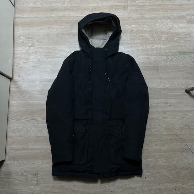 이스트 쿤스트 남성 덕다운 후드 파카 패딩 점퍼 [블랙] L/100