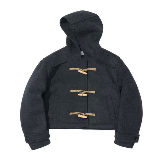 파르티멘토 우먼 숏 더플코트 차콜그레이 F