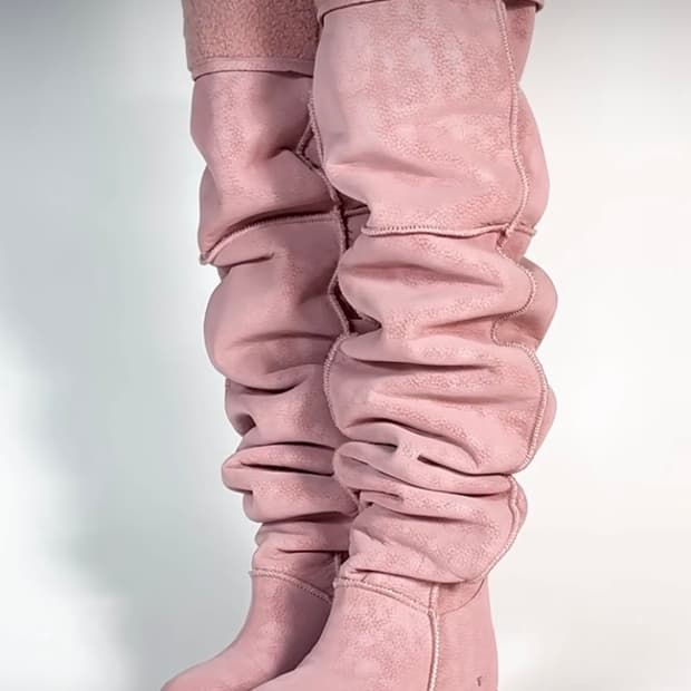 YELLO 이에로 티크 페탈 루즈핏 롱 부츠 어그부츠