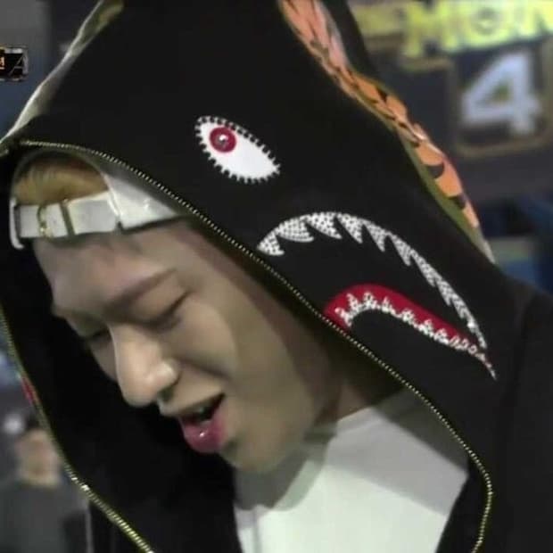 지코 착용 스와로브스키 x 베이프 한정판 후드집업