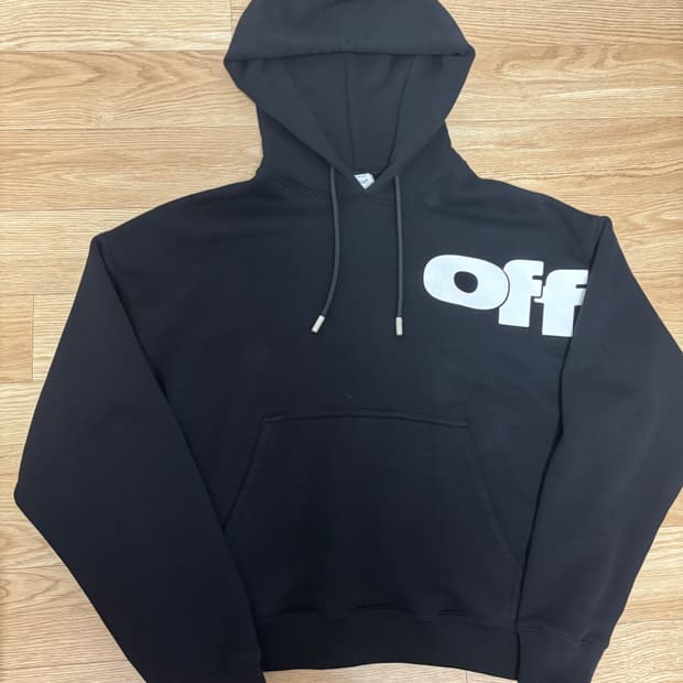 오프화이트 하프 로고 스케이트 후드