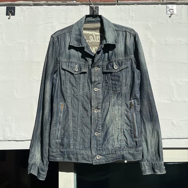 Purple&Yellow 데님 라이트 자켓 M