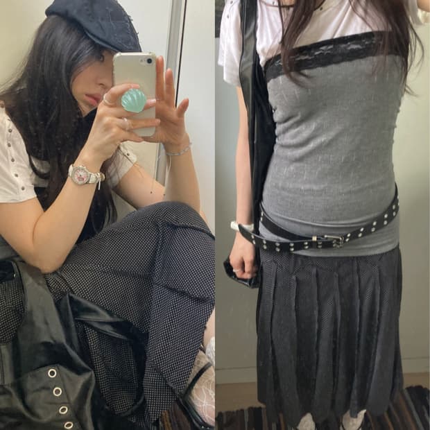 긱시크 모노톤 빈티지 코디세트 3pcs