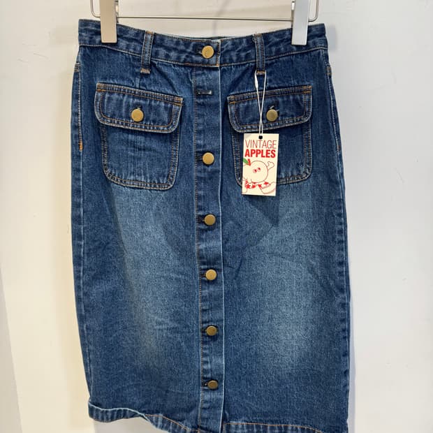 vintage skirt 버튼 데님 스커트