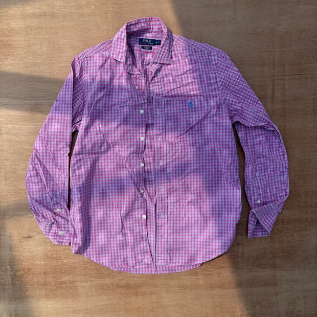 Polo Ralph Lauren Pink Check Shirt  폴로