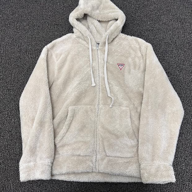 GUESS 게스 뽀글이 털 후드집업 105(XL)