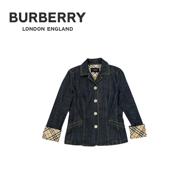 [ 42 ] 버버리 런던 노바체크 데님자켓