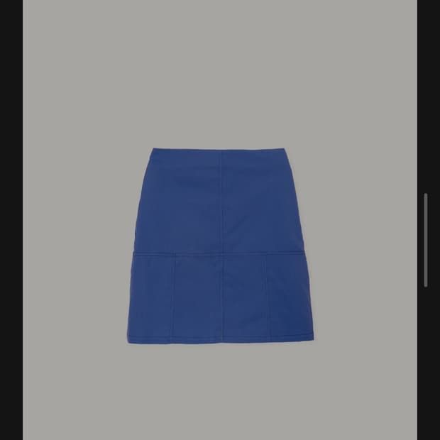 페스토 블루 미디 스커트