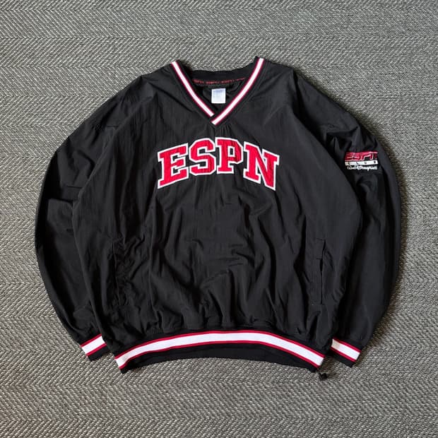 ESPN 나일론 빈티지 웜업 브이넥 풀오버 (105-110)