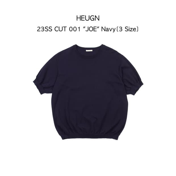 Heugn 죠 네이비 니트 티셔츠