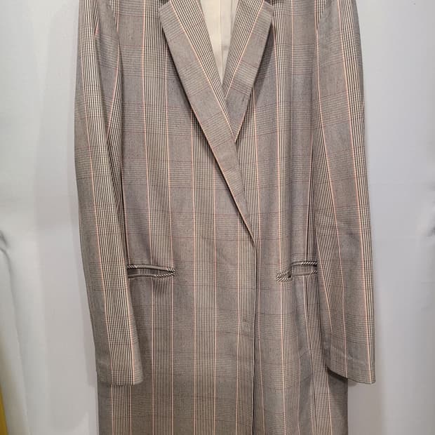 잇미샤 체크 롱자켓(44~55)