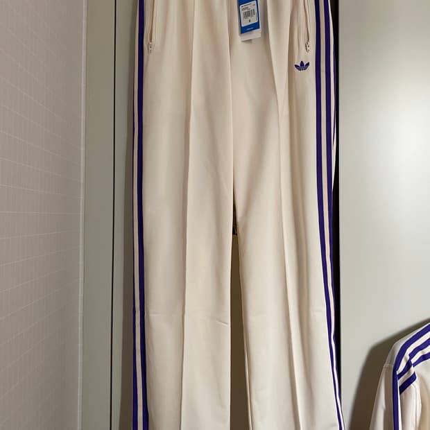 새상품) 아디다스 남녀공용 BB트랙팬츠-화이트퍼플