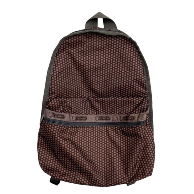 레스포삭 y2k 브라운 도트백팩
